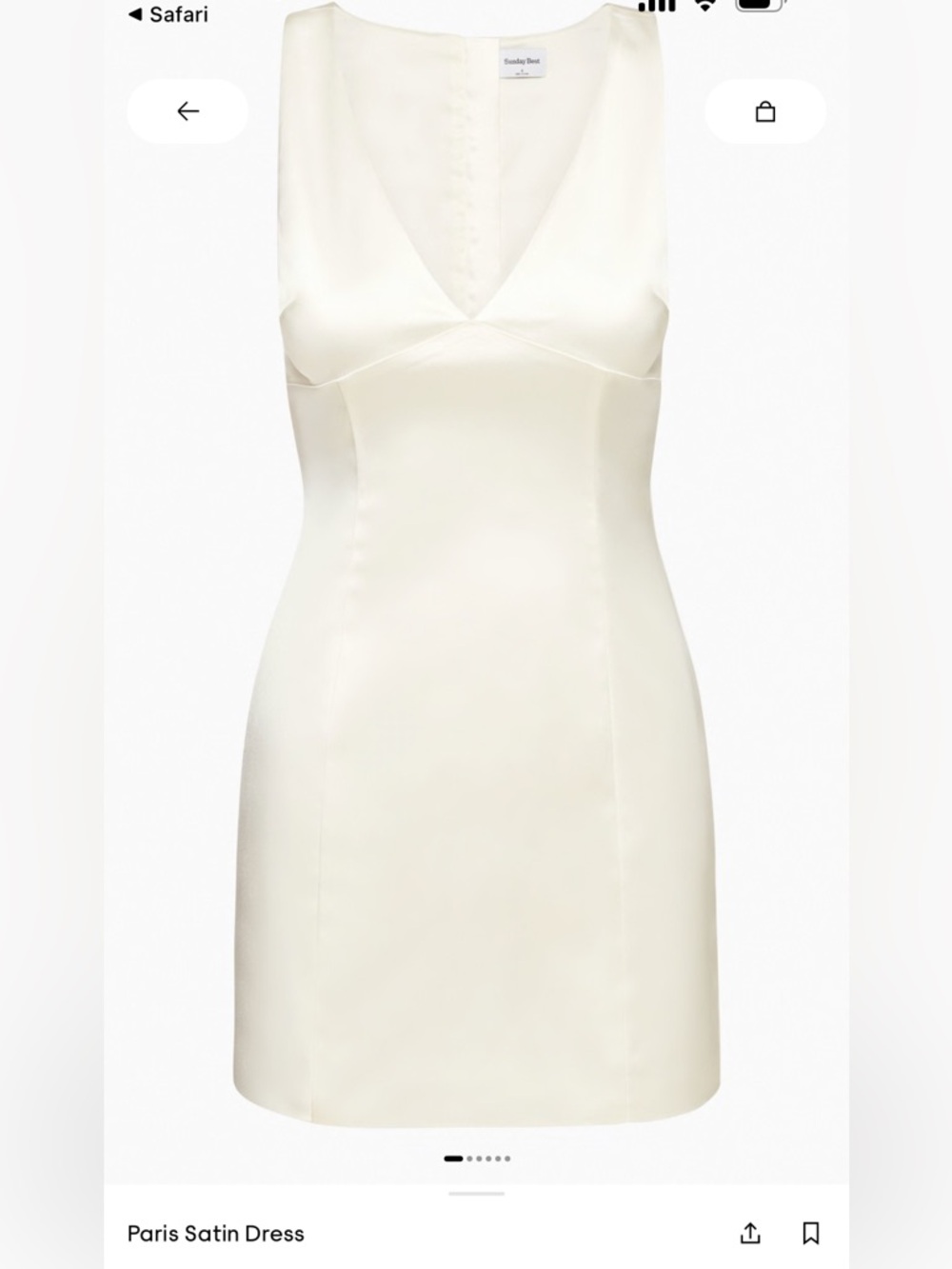Aris Light Birch Satin Top in Cream
